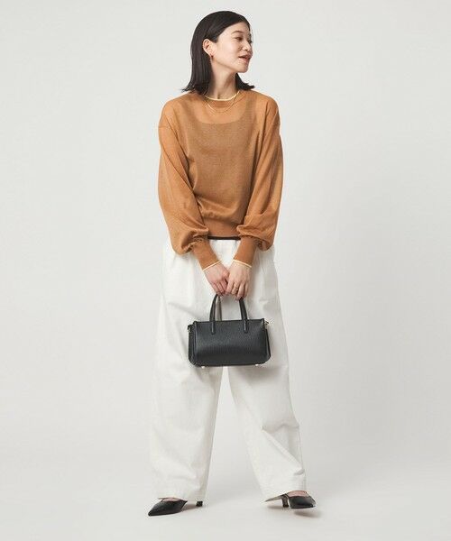 green label relaxing / グリーンレーベル リラクシング ニット・セーター | 【WEB限定】<at ease>バイカラー シアー ニット プルオーバー | 詳細9