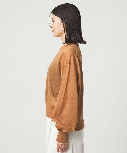 green label relaxing / グリーンレーベル リラクシング ニット・セーター | 【WEB限定】<at ease>バイカラー シアー ニット プルオーバー | 詳細11