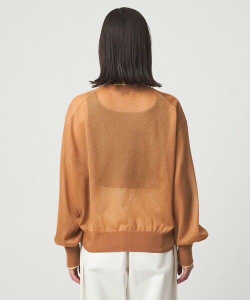 green label relaxing / グリーンレーベル リラクシング ニット・セーター | 【WEB限定】<at ease>バイカラー シアー ニット プルオーバー | 詳細12