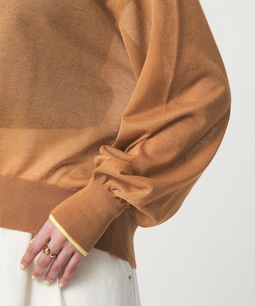 green label relaxing / グリーンレーベル リラクシング ニット・セーター | 【WEB限定】<at ease>バイカラー シアー ニット プルオーバー | 詳細14