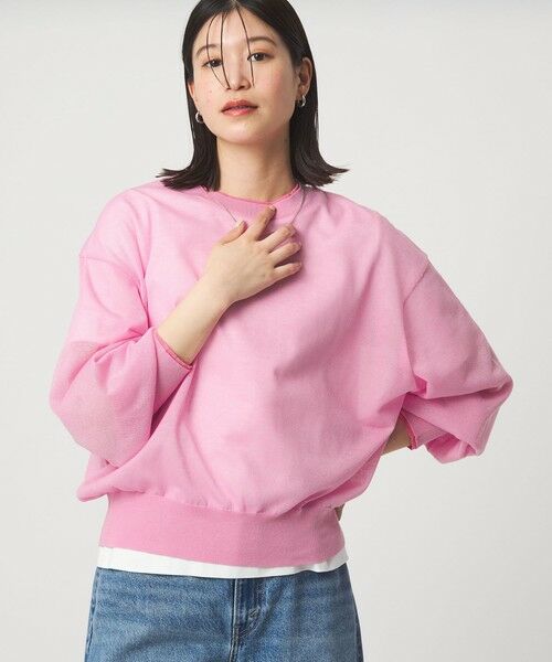 green label relaxing / グリーンレーベル リラクシング ニット・セーター | 【WEB限定】<at ease>バイカラー シアー ニット プルオーバー | 詳細16