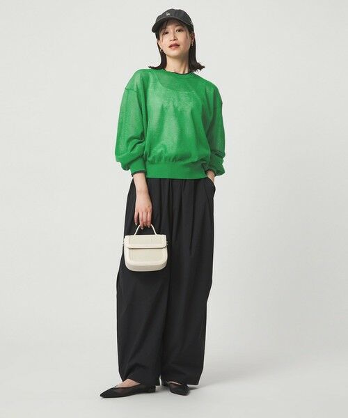 green label relaxing / グリーンレーベル リラクシング ニット・セーター | 【WEB限定】<at ease>バイカラー シアー ニット プルオーバー | 詳細20