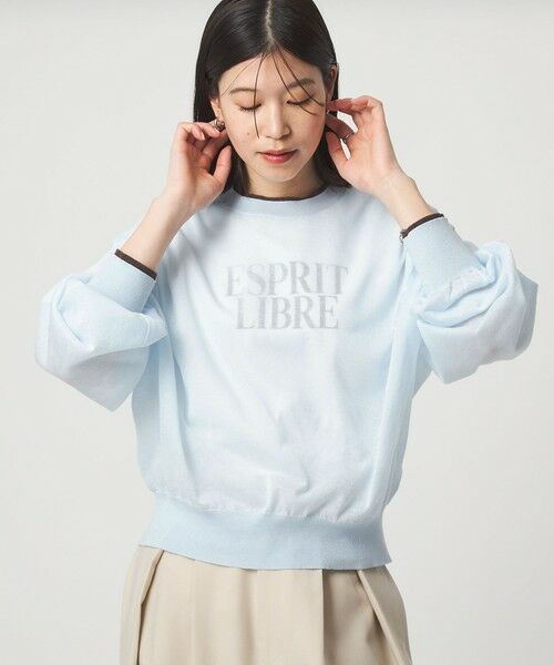 green label relaxing / グリーンレーベル リラクシング ニット・セーター | 【WEB限定】<at ease>バイカラー シアー ニット プルオーバー | 詳細23