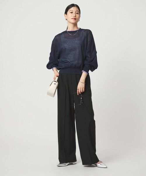 green label relaxing / グリーンレーベル リラクシング ニット・セーター | 【WEB限定】<at ease>バイカラー シアー ニット プルオーバー | 詳細29