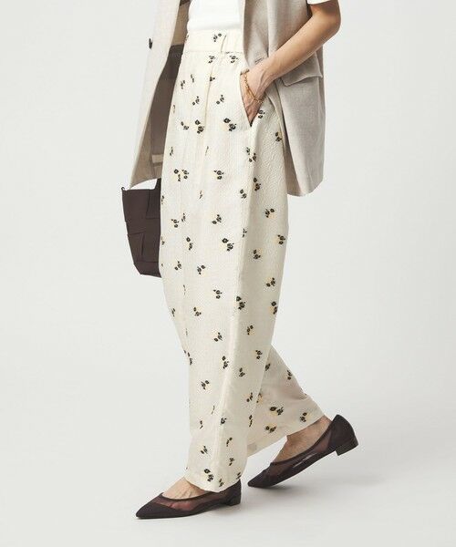 green label relaxing / グリーンレーベル リラクシング その他パンツ | フラワー ジャガード パンツ | 詳細1