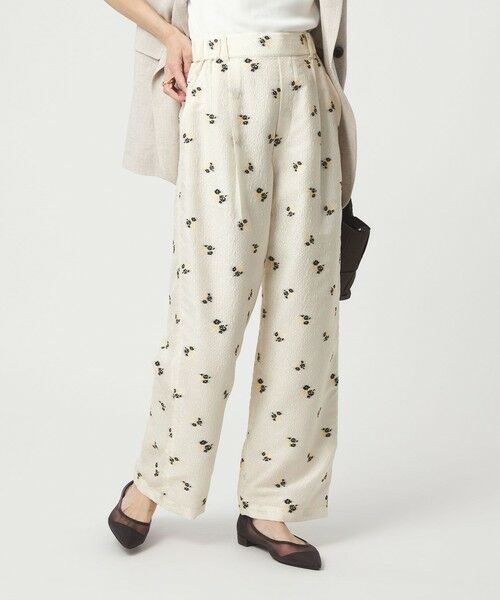 green label relaxing / グリーンレーベル リラクシング その他パンツ | フラワー ジャガード パンツ | 詳細2