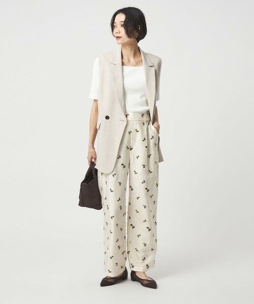green label relaxing / グリーンレーベル リラクシング その他パンツ | フラワー ジャガード パンツ | 詳細3