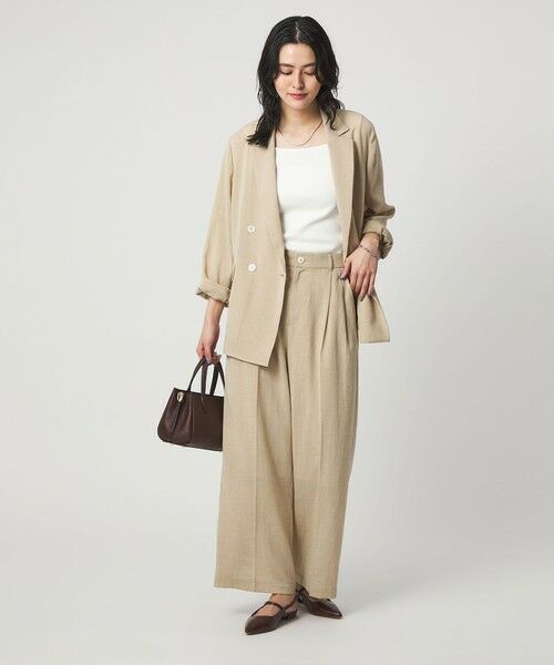 green label relaxing / グリーンレーベル リラクシング その他パンツ | ［size SHORT/TALLあり］シアーエア ワイド パンツ マシンウォッシャブル | 詳細6