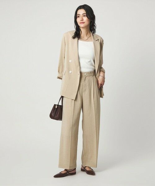 green label relaxing / グリーンレーベル リラクシング その他パンツ | ［size SHORT/TALLあり］シアーエア ワイド パンツ マシンウォッシャブル | 詳細7