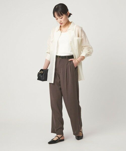 green label relaxing / グリーンレーベル リラクシング その他パンツ | ［size SHORT/TALLあり］シアーエア ワイド パンツ マシンウォッシャブル | 詳細19