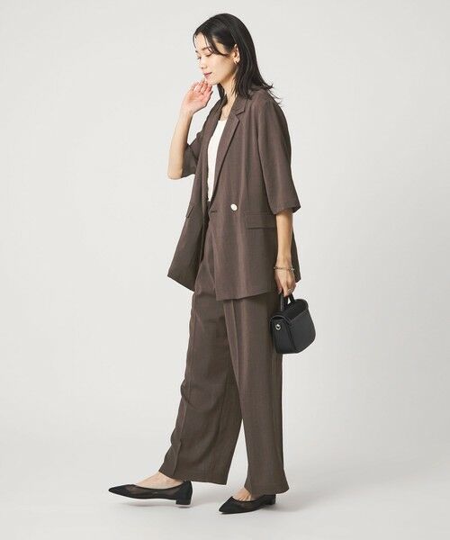 green label relaxing / グリーンレーベル リラクシング その他パンツ | ［size SHORT/TALLあり］シアーエア ワイド パンツ マシンウォッシャブル | 詳細20