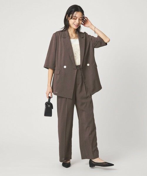 green label relaxing / グリーンレーベル リラクシング その他パンツ | ［size SHORT/TALLあり］シアーエア ワイド パンツ マシンウォッシャブル | 詳細21