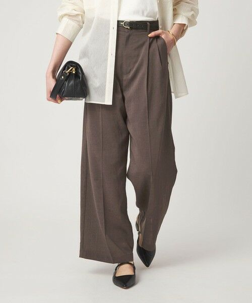 green label relaxing / グリーンレーベル リラクシング その他パンツ | ［size SHORT/TALLあり］シアーエア ワイド パンツ マシンウォッシャブル | 詳細16