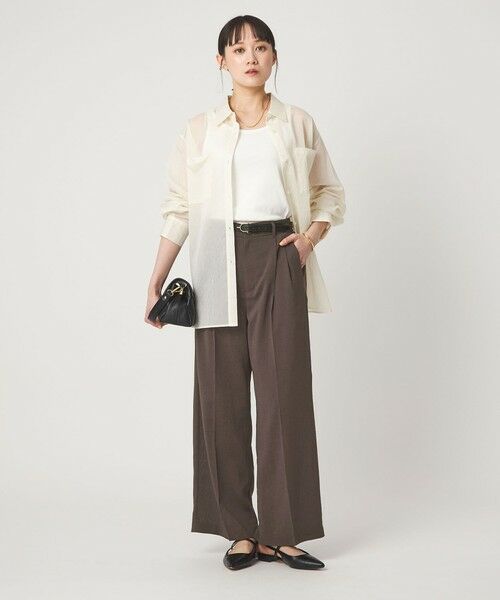 green label relaxing / グリーンレーベル リラクシング その他パンツ | ［size SHORT/TALLあり］シアーエア ワイド パンツ マシンウォッシャブル | 詳細18