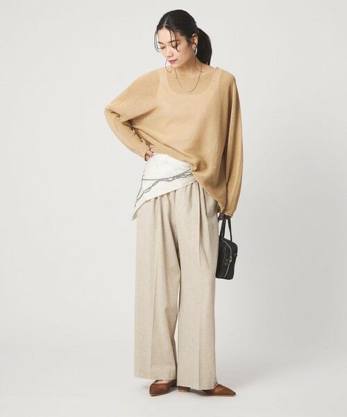 green label relaxing / グリーンレーベル リラクシング その他パンツ | 【結論シリーズ】ニーハイワイドパンツ［size SHORT/TALLあり］ | 詳細12