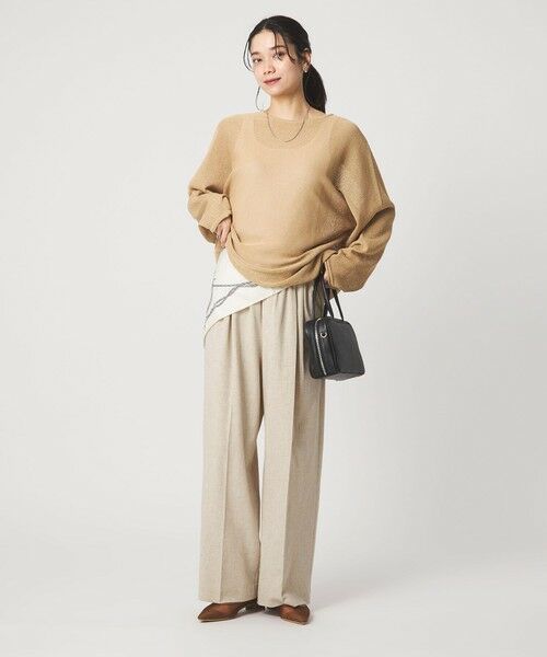 green label relaxing / グリーンレーベル リラクシング その他パンツ | 【結論シリーズ】ニーハイワイドパンツ［size SHORT/TALLあり］（NATURAL）