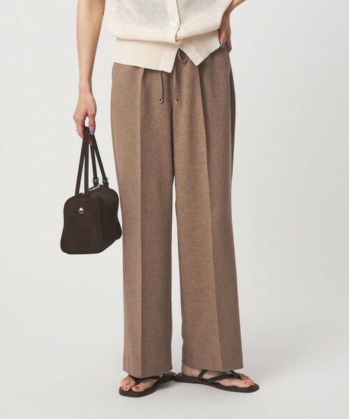 green label relaxing / グリーンレーベル リラクシング その他パンツ | ［size SHORT/TALLあり］ニーハイフレアパンツ（BEIGE）