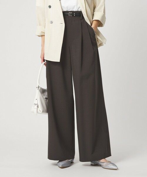 green label relaxing / グリーンレーベル リラクシング その他パンツ | 2タック ワイド パンツ | 詳細1