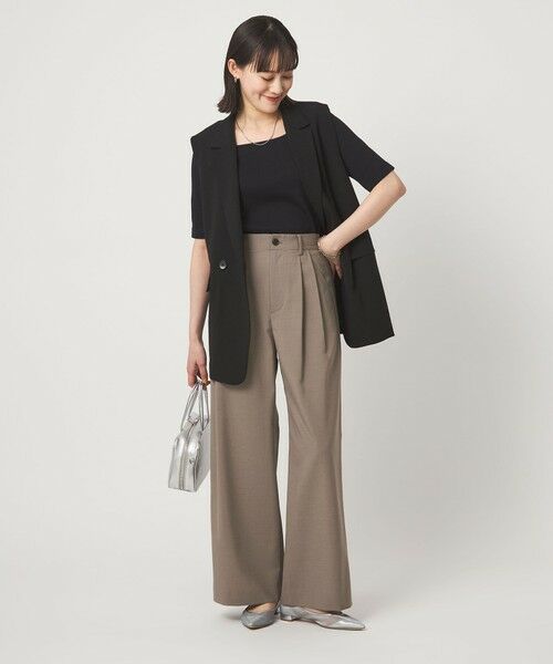 green label relaxing / グリーンレーベル リラクシング その他パンツ | 2タック ワイド パンツ | 詳細14