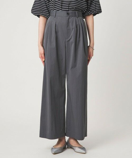 green label relaxing / グリーンレーベル リラクシング その他パンツ | ［size SHORTあり］グロッシー ワイド パンツ | 詳細4