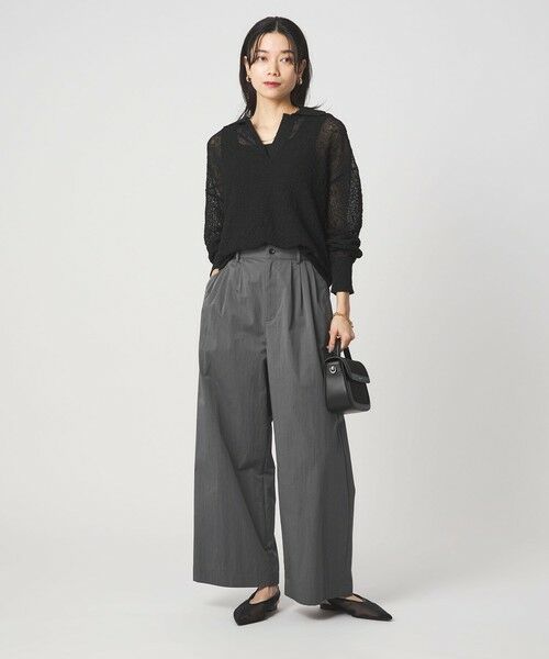 green label relaxing / グリーンレーベル リラクシング その他パンツ | ［size SHORTあり］グロッシー ワイド パンツ | 詳細3