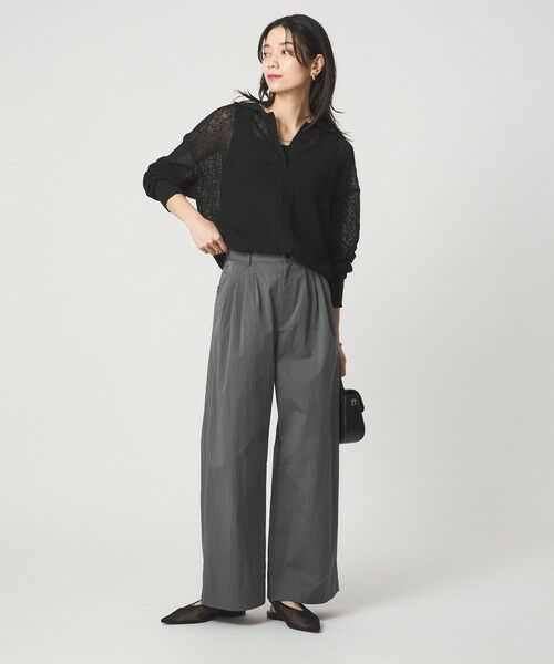 green label relaxing / グリーンレーベル リラクシング その他パンツ | ［size SHORTあり］グロッシー ワイド パンツ | 詳細2