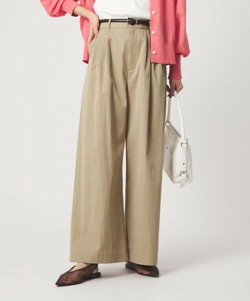 green label relaxing / グリーンレーベル リラクシング その他パンツ | ［size SHORTあり］グロッシー ワイド パンツ | 詳細12