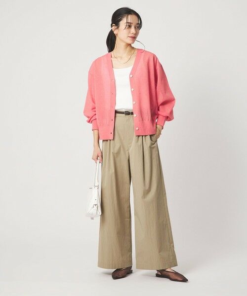 green label relaxing / グリーンレーベル リラクシング その他パンツ | ［size SHORTあり］グロッシー ワイド パンツ | 詳細14