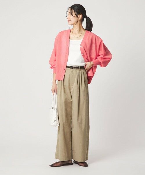 green label relaxing / グリーンレーベル リラクシング その他パンツ | ［size SHORTあり］グロッシー ワイド パンツ | 詳細15