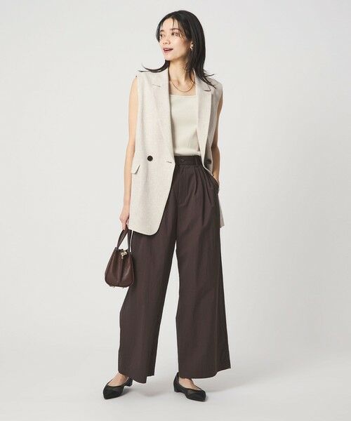 green label relaxing / グリーンレーベル リラクシング その他パンツ | ［size SHORTあり］グロッシー ワイド パンツ | 詳細21