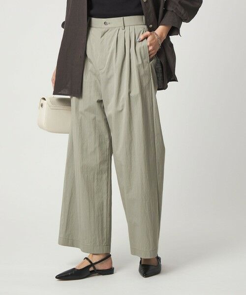 green label relaxing / グリーンレーベル リラクシング その他パンツ | ［size SHORTあり］グロッシー ワイド パンツ | 詳細24