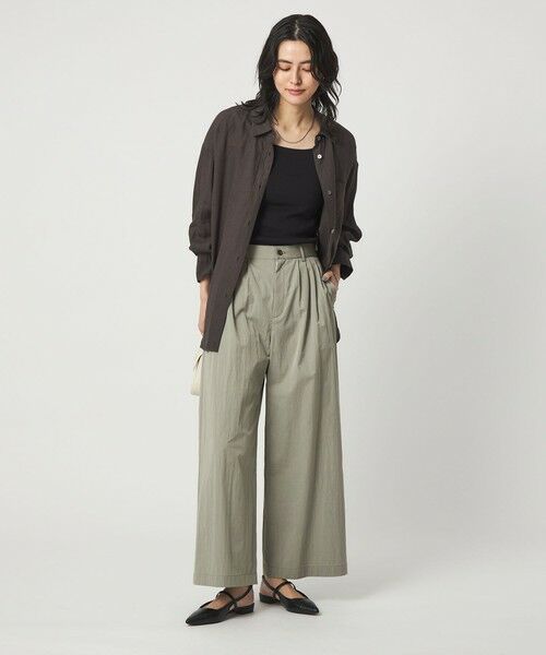 green label relaxing / グリーンレーベル リラクシング その他パンツ | ［size SHORTあり］グロッシー ワイド パンツ | 詳細25