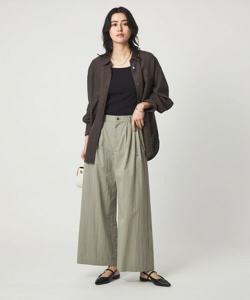 green label relaxing / グリーンレーベル リラクシング その他パンツ | ［size SHORTあり］グロッシー ワイド パンツ | 詳細26