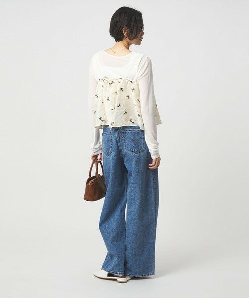 green label relaxing / グリーンレーベル リラクシング キャミソール・チューブトップ | フラワー ジャガード キャミソール | 詳細6