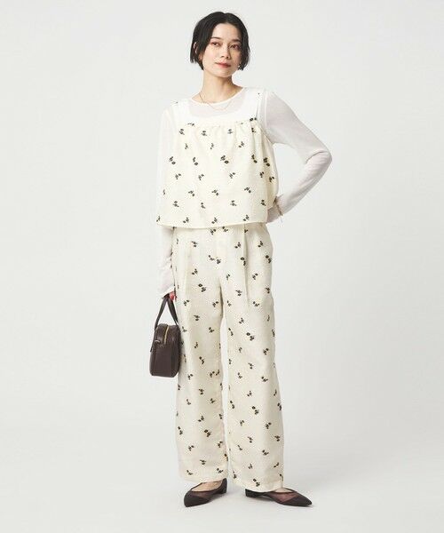 green label relaxing / グリーンレーベル リラクシング キャミソール・チューブトップ | フラワー ジャガード キャミソール | 詳細7