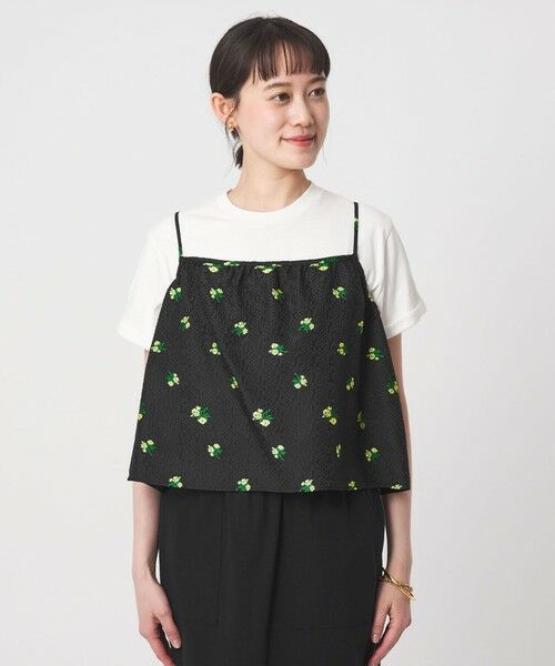 green label relaxing / グリーンレーベル リラクシング キャミソール・チューブトップ | フラワー ジャガード キャミソール | 詳細18