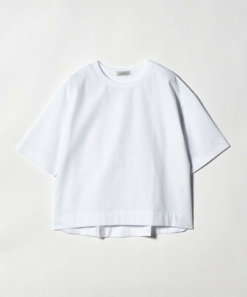 green label relaxing / グリーンレーベル リラクシング Tシャツ | クロップド ポンチ Tシャツ（OFF WHITE）