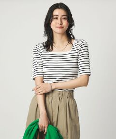 green label relaxing / グリーンレーベル リラクシング Tシャツ | デコルテ フライス Tシャツ 抗菌