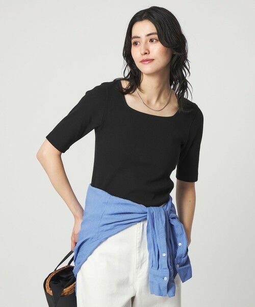 green label relaxing / グリーンレーベル リラクシング Tシャツ | デコルテ フライス Tシャツ 抗菌 | 詳細8