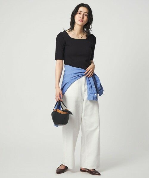 green label relaxing / グリーンレーベル リラクシング Tシャツ | デコルテ フライス Tシャツ 抗菌 | 詳細9