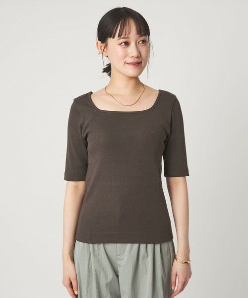 green label relaxing / グリーンレーベル リラクシング Tシャツ | デコルテ フライス Tシャツ 抗菌 | 詳細16