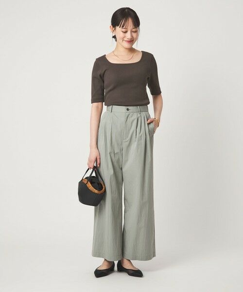 green label relaxing / グリーンレーベル リラクシング Tシャツ | デコルテ フライス Tシャツ 抗菌 | 詳細13