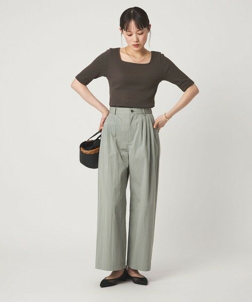 green label relaxing / グリーンレーベル リラクシング Tシャツ | デコルテ フライス Tシャツ 抗菌 | 詳細14