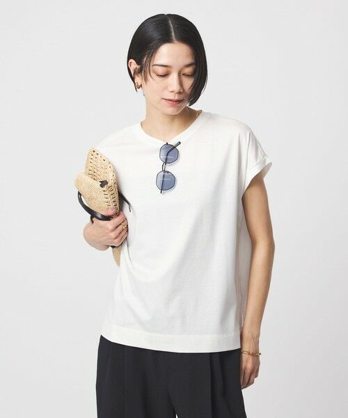 green label relaxing / グリーンレーベル リラクシング Tシャツ | グロッシー フレンチスリーブ Tシャツ 制菌 | 詳細1