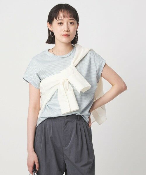 green label relaxing / グリーンレーベル リラクシング Tシャツ | グロッシー フレンチスリーブ Tシャツ 制菌 | 詳細13
