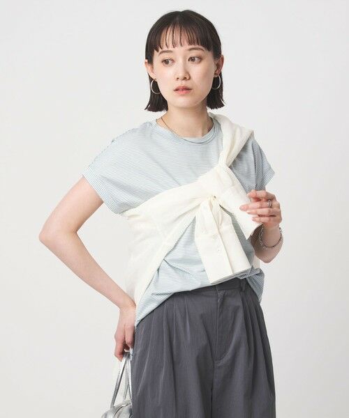 green label relaxing / グリーンレーベル リラクシング Tシャツ | グロッシー フレンチスリーブ Tシャツ 制菌 | 詳細14