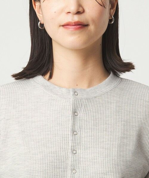 green label relaxing / グリーンレーベル リラクシング カットソー | 【WEB限定】＜at ease＞ワッフル ヘンリーネック 5分袖 カットソー | 詳細16