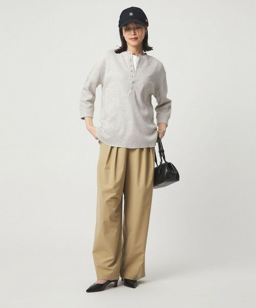 green label relaxing / グリーンレーベル リラクシング カットソー | 【WEB限定】＜at ease＞ワッフル ヘンリーネック 5分袖 カットソー | 詳細11