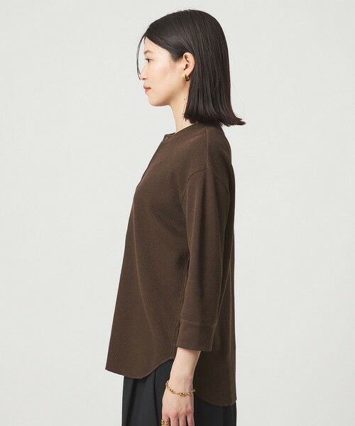 green label relaxing / グリーンレーベル リラクシング カットソー | 【WEB限定】＜at ease＞ワッフル ヘンリーネック 5分袖 カットソー | 詳細25