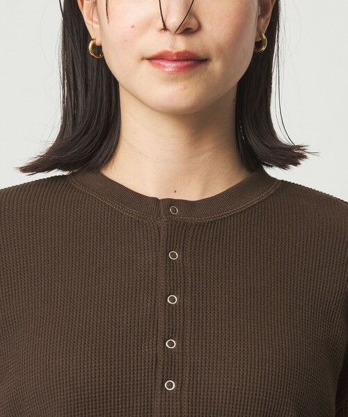 green label relaxing / グリーンレーベル リラクシング カットソー | 【WEB限定】＜at ease＞ワッフル ヘンリーネック 5分袖 カットソー | 詳細19
